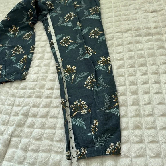 Sundance Teal Floral Cropped Pants - Picture 10 of 11
